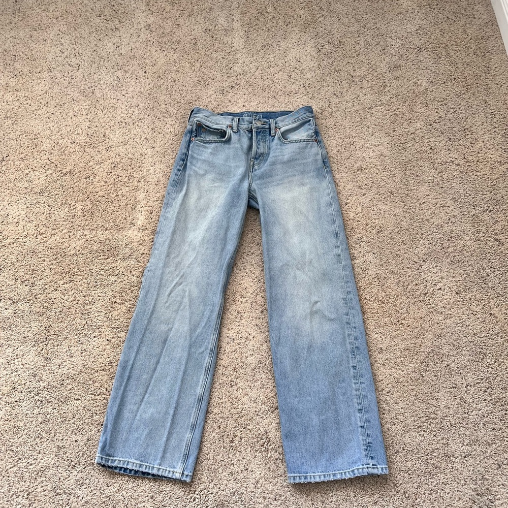 Vintage Blue Wide Leg Flare Jeans